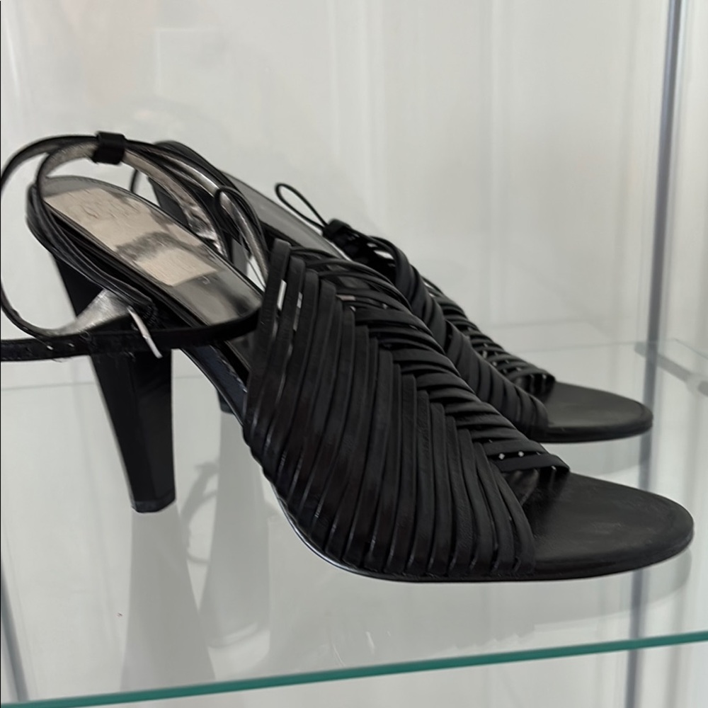 Calvin Klein Collection Black Strappy Heels